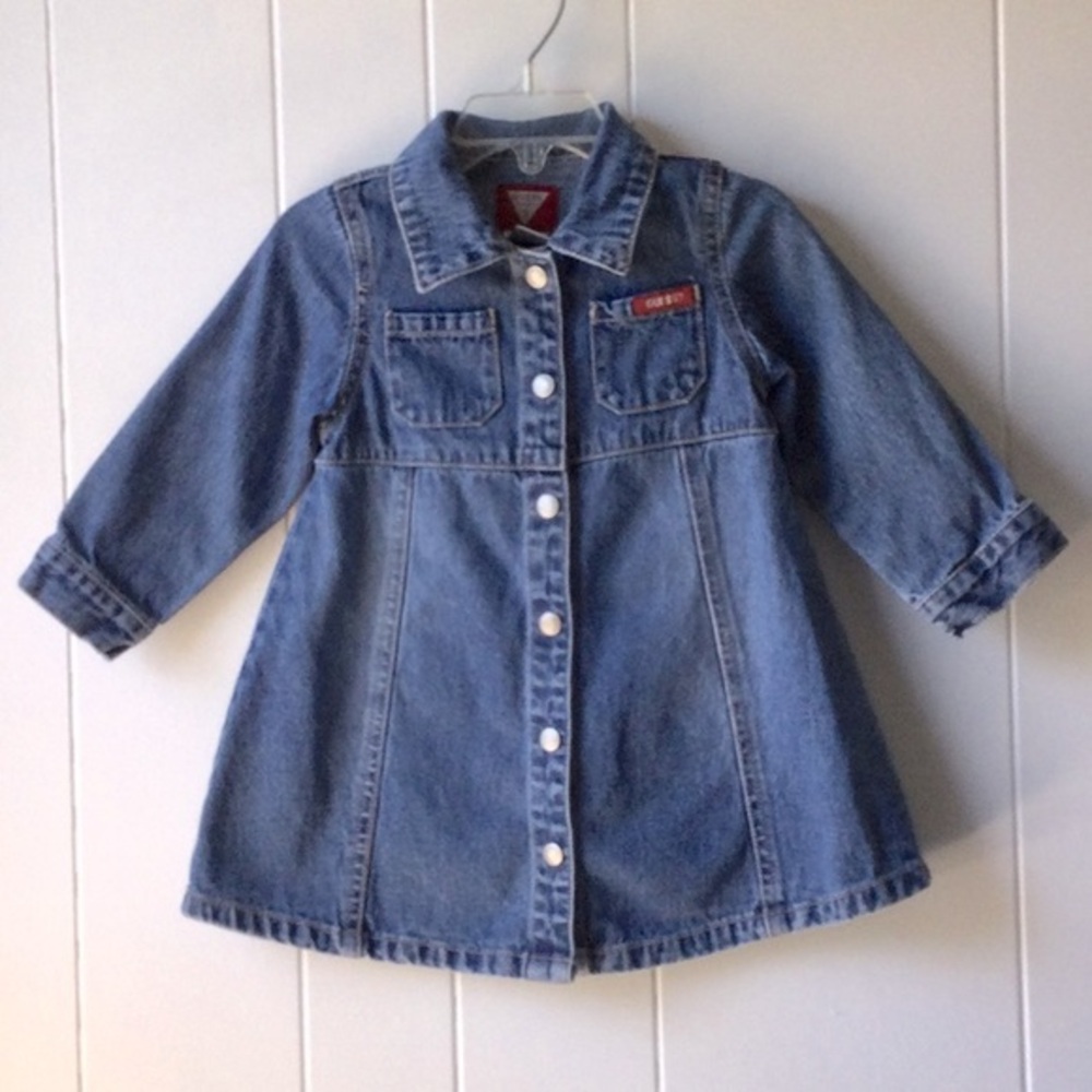 Guess Girls 24 months Denim Dress Snap Buttons
